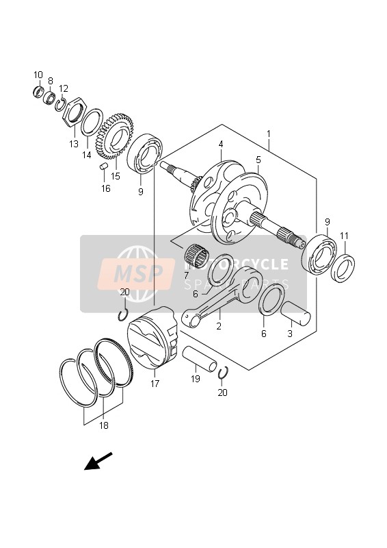 1214005H00, Ring Set, Piston, Suzuki, 0